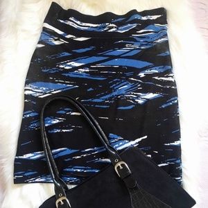 BCBG Max Azria  Blue Printed Women's Size Large